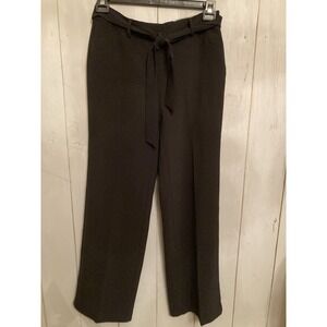 Chico's the Ultimate Fit Wide Leg Black  Front Pleat Tie Waist Pant Sz-OO(2) NWT